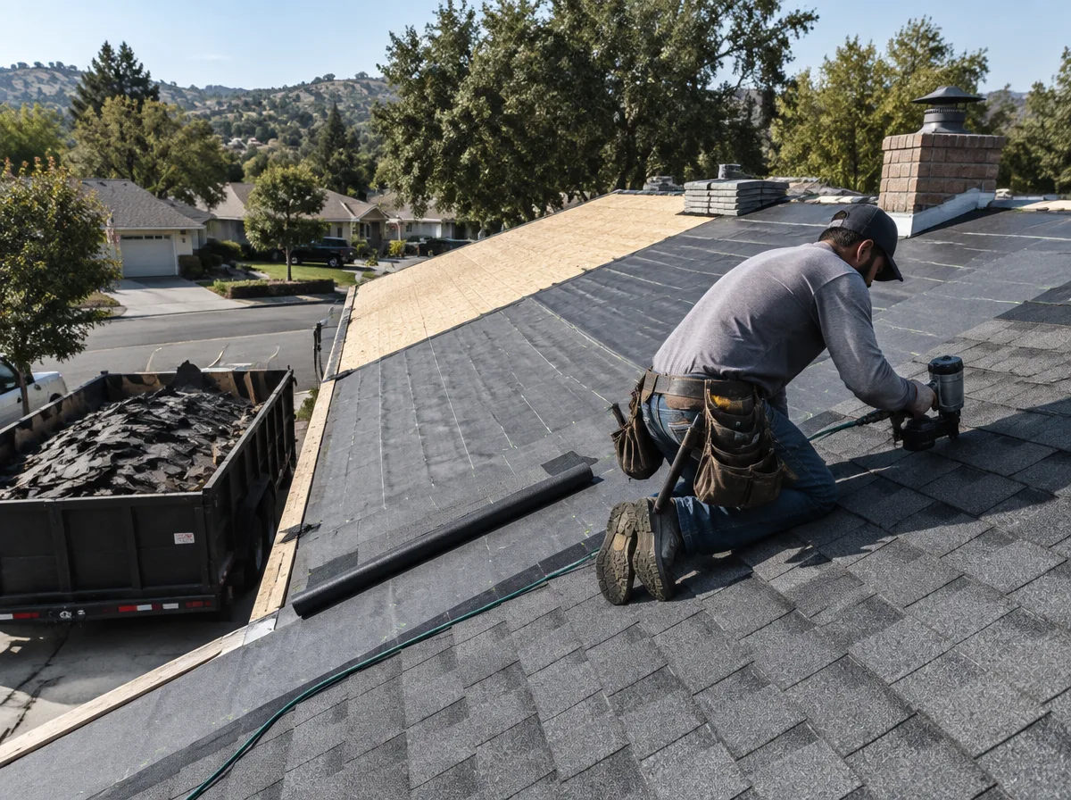 Residential Roof Replacement carried out by Cirrus Roofing Co in Royal Oaks, CA