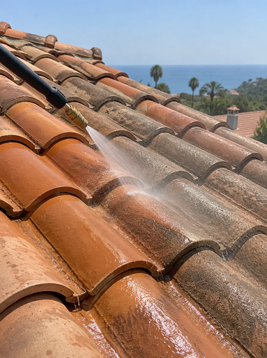 Roof Cleaning carried out by Cirrus Roofing Co in Royal Oaks, CA